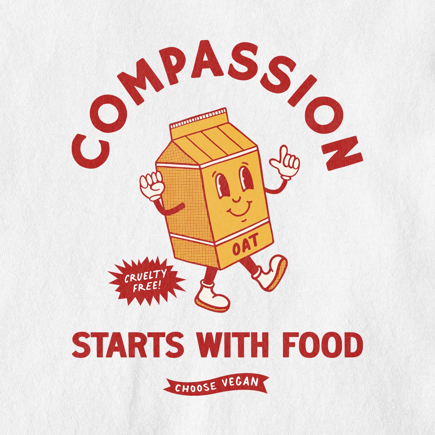 Compassion Starts With Food | Unisex Organic Cotton T-Shirt