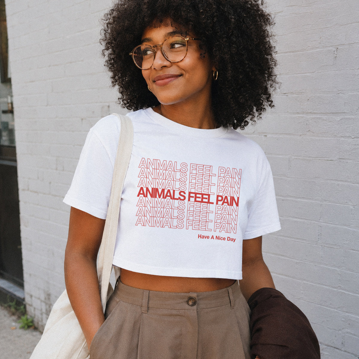 Animals Feel Pain | Women's Crop Top